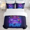 Gaming Duvet Cover Set King Size Video Game Controller Bedding Set, Boys Video Games Comforter Cover with 2 Pillow Shams