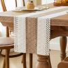 Boho Table Runner for Home Decor with Out Tassels 72 Inches Long Farmhouse Rustic Table Runner Macrame Burlap Table Decoration for Living Room Bridal