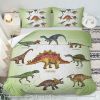 3pcs Kids Dinosaur Comforter Set, Ultra-Soft Microfiber, All-Season Bedding with Cute Dinosaur Print for Boys & Girls