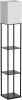 Floor Lamp with Shelves, Modern Square Standing Lamp with 3 Color Temperature Bulb, Corner Display Bookshelf Lamp for Living Room and Bedroom(Black)