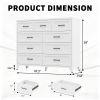 9-Drawer Tall Dresser, White Metal Storage Cabinet with Smooth Gliding Drawers, Space-Saving Chest of Drawers for Bedroom, Living Room, Entryway