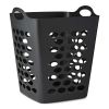 (3 pack)Flex Square Laundry Hamper, Black