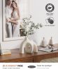 Hug Donut Decorative Vase Set - Modern Nordic Boho Style Vases Home Decor, Matte Ceramic Decorations for Living Room Shelf
