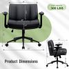 Cross Legged Chair with Flip-Up Armrests Leather, Cross Legged Office Chair on Wheels, Comfy Swivel Chair with Wide Seat for Home Office, Vanity