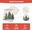 Beige Pine Tree Snowflake Merry Christmas Table Runner, Seasonal Winter Xmas Holiday Kitchen Dining Table Decoration for Home Party Decor 13 x 72 Inch