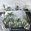 3pcs Botanical Palm Tree Pattern Comforter Set, Breathable 3 Piece Bedding Set, Cozy Tropical Bed Set for Bedroom Guest Room