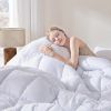 Comforters Queen Size, Duvet Insert, White All Season Duvet, Lightweight Quilt, Down Alternative Hotel Comforter (White, Queen 88x92 Inches)