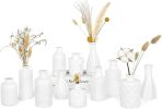 Matte White Glass Bud Vase Set of 12 – Small Minimalist Vases for Easy Home Styling, Perfect for Windowsills, Bedrooms, Bathrooms