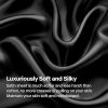 Satin Sheets Queen Size Bed Set, Luxury Soft Black Silky Sheets for Hair and Skin