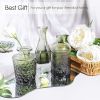 12pcs Green Glass Bud Vases Set, Small Vases for Flowers, Bud Vase for Centerpieces in Bulk, Mini Vintage Vase for Wedding Decorations