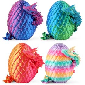 8" 3D Printed Dragon Eggs, Mystery Crystal Dragon Egg For Easter Basket Stuffers, Unique Easter Toys & Decor, Fantasy Tabletop Decor For Kids & Collec