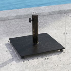 Square Patio Umbrella Base, 29 Lbs Metal Umbrella Stand Base With Adjustable Foot Pads, Heavy Duty Patio Umbrella Holder For 1.51.9 Umbrella Poles For (Option: Bronze)