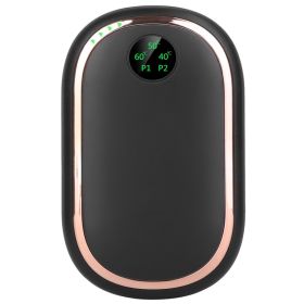2 Colors Options -- 1Pc Rechargeable Hand Warmer Electric Hand Heater Portable Reusable Pocket Warmer Power Bank With Digital Display Sunset Light 3 L (Option: BlacK)
