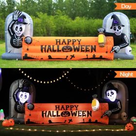 12FT Halloween Inflatables Decoration Giant Ghost With 3-Colored Flame Rotation LED Light Spooky Halloween Decorations Outdoor Blow Up Yard Decoration (Option: B0C65GPJFY)