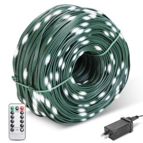 330FT String Lights Outdoor Christmas Decoration Lights With Remote IP44 Waterproof 8 Lighting Modes 8 Brightness Timer Plug In Fairy Light Xmas House (Option: Cool White Lighting)