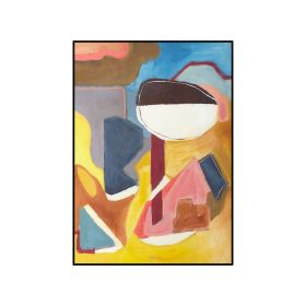 Abstract Colorful Geometric Graphic Canvas Painting Scandinavia Styles Wall Art Picture Posters  for Living Room Home Decor (size: 60x90cm)