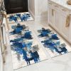 Three-piece kitchen rug set, non-slip and washable, abstract pattern kitchen hallway rug, soft and comfortable, suitable for sinks, floors, entrances