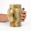 Multi green onyx cremation urn