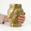 Multi green onyx cremation urn