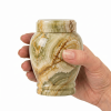Multi green onyx cremation urn