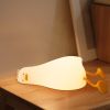Pumpkin Night Light, Squishy LED Nursery Lamp with Timer, Rechargeable Silicone Nightlight for Kids