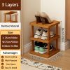 3/6/9-layer Expandable Folding Bamboo Storage Rack, Multi-layer Space-saving Storage Organizer, No Installation Required