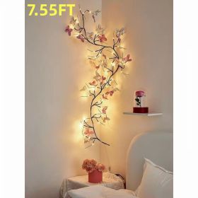 Enchanted Willow Vine Lights with Remote, 18 Branches 144 LEDs Lighted Willow Swag for Wall Decor, Indoor Artificial Plug in Fairy Lights for Bedroom (size: 7.55FT)