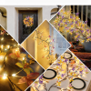 Enchanted Willow Vine Lights with Remote, 18 Branches 144 LEDs Lighted Willow Swag for Wall Decor, Indoor Artificial Plug in Fairy Lights for Bedroom