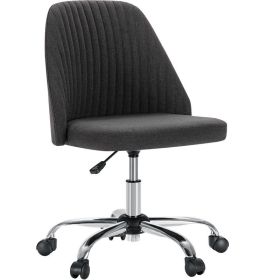 Home Office Desk Chair, Office Chairs Desk Chair Rolling Task Chair Computer Chair Adjustable with Wheels Armless for Bedroom (Pack Size: 1 Pack)