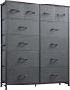Tall Dresser for Bedroom with 12 Drawers, Dressers & Chests of Drawers, Fabric Dresser for Closet, Living Room, Storage Dressers with Storage Drawers