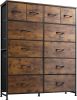 Tall Dresser for Bedroom with 12 Drawers, Dressers & Chests of Drawers, Fabric Dresser for Closet, Living Room, Storage Dressers with Storage Drawers