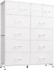 Tall Dresser for Bedroom with 12 Drawers, Dressers & Chests of Drawers, Fabric Dresser for Closet, Living Room, Storage Dressers with Storage Drawers