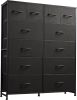 Tall Dresser for Bedroom with 12 Drawers, Dressers & Chests of Drawers, Fabric Dresser for Closet, Living Room, Storage Dressers with Storage Drawers
