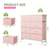 Dresser For Bedroom With 9 Fabric Storage Drawer Wardrobe Tall Chest Organizer Closet Adult Kids Clothes Cabinet Furniture