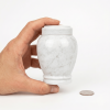Luna - carrara white marble urn