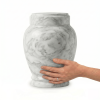 Luna - carrara white marble urn