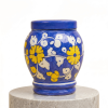 Floral pottery urns for ashes
