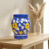 Floral pottery urns for ashes