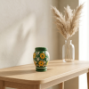 Floral pottery urns for ashes