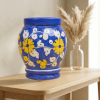 Floral pottery urns for ashes