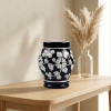 Floral pottery urns for ashes