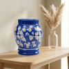 Floral pottery urns for ashes
