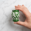 Floral pottery urns for ashes