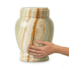 Grün - light green onyx urn