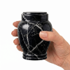 Zuri - black zebra marble urn