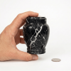Zuri - black zebra marble urn