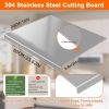 XXL 304 Stainless Steel Cutting Board  Anti-Slip & Mildew-Proof! No More Moldy Wooden Boards | Heavy-Duty & Food-Safe, Easy to Clean â€“ Chop Meat