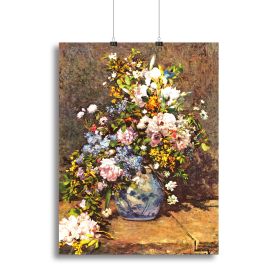 Still life with large vase by Renoir Canvas Print or Poster (Type: Poster Print, size: 12" x 8" / 30cm x 20cm (approx))