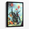 Still Life vase with Tulips by Cezanne Floating Framed Canvas
