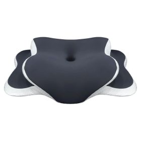 Butterfly Shaped Cervical Support Memory Foam Pillow (Option: Dark grey pillowcase-650X440X146mm)